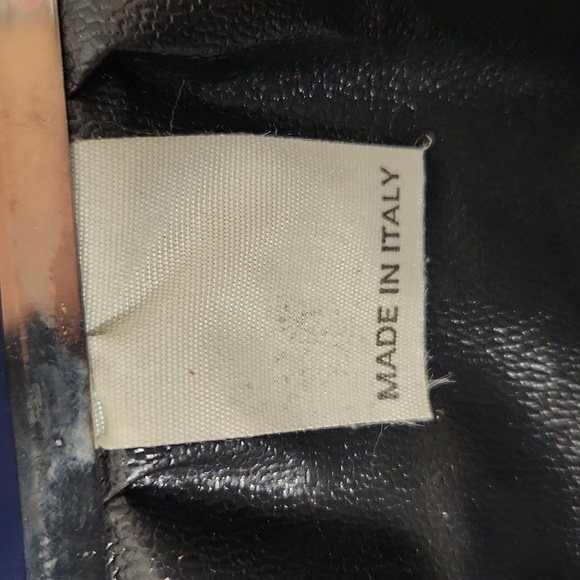 Vintage Italian blue Raffia woven clutch Kiss Clasp Classic Event Clutch - Picture 4 of 8